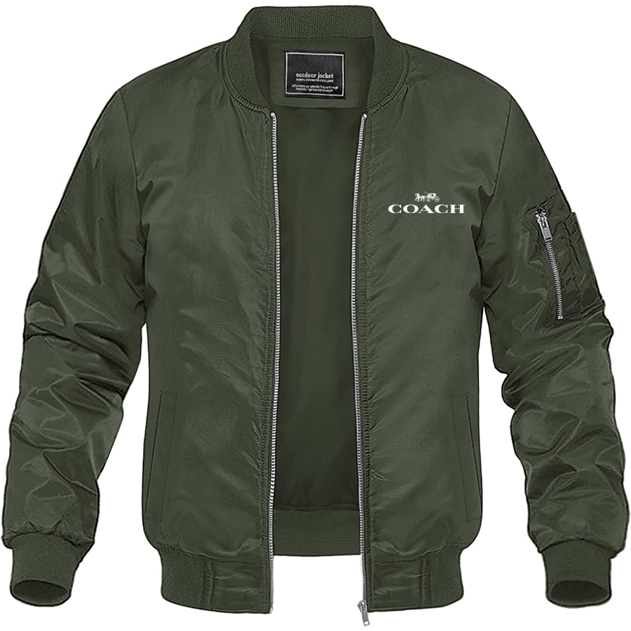 Men's Coach Lightweight Bomber Jacket Windbreaker Softshell Varsity Jacket Coat