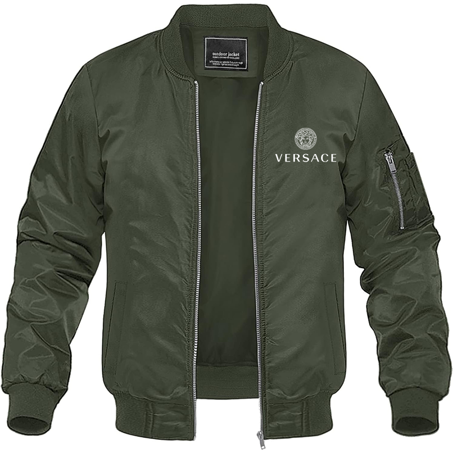 Men's Versace Lightweight Bomber Jacket Windbreaker Softshell Varsity Jacket Coat