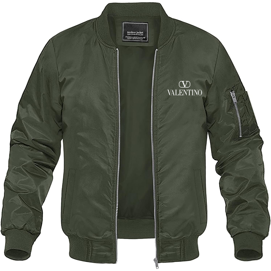 Men's Valentino Lightweight Bomber Jacket Windbreaker Softshell Varsity Jacket Coat