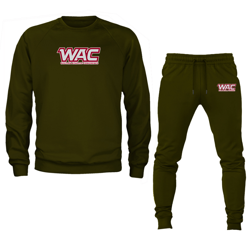 Men's Western Athletic Conference Crewneck Sweatshirt Joggers Suit