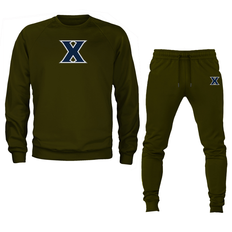 Men's Xavier Musketeers Crewneck Sweatshirt Joggers Suit