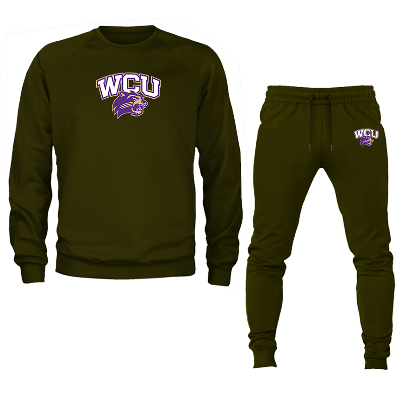 Men's Western Carolina Catamounts Crewneck Sweatshirt Joggers Suit
