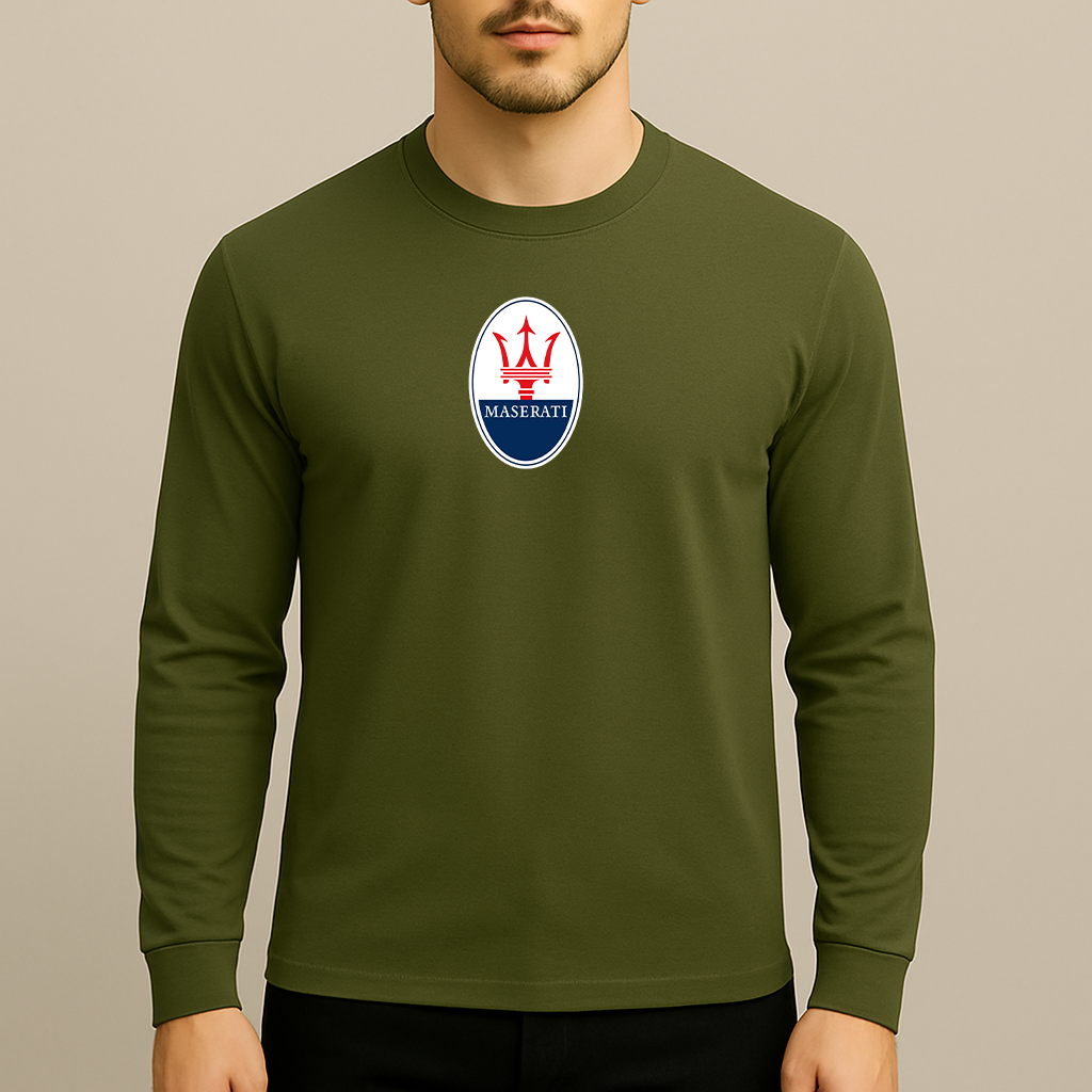 Men’s Maserati Car Long Sleeve T-Shirt