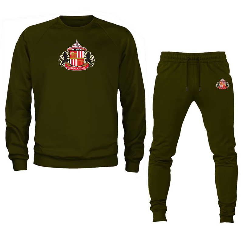 Men's  Sunderland AFC Soccer Crewneck Sweatshirt Joggers Suit