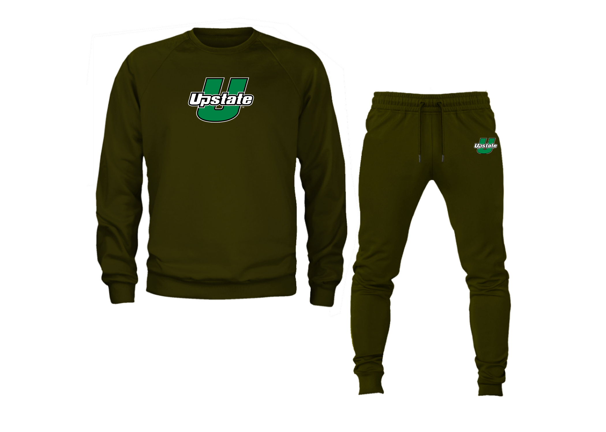 Men's USC Upstate Spartans Crewneck Sweatshirt Joggers Suit