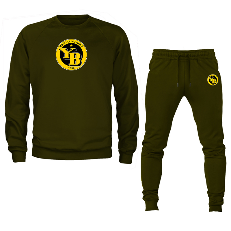 Men's Young Boys Soccer Crewneck Sweatshirt Joggers Suit
