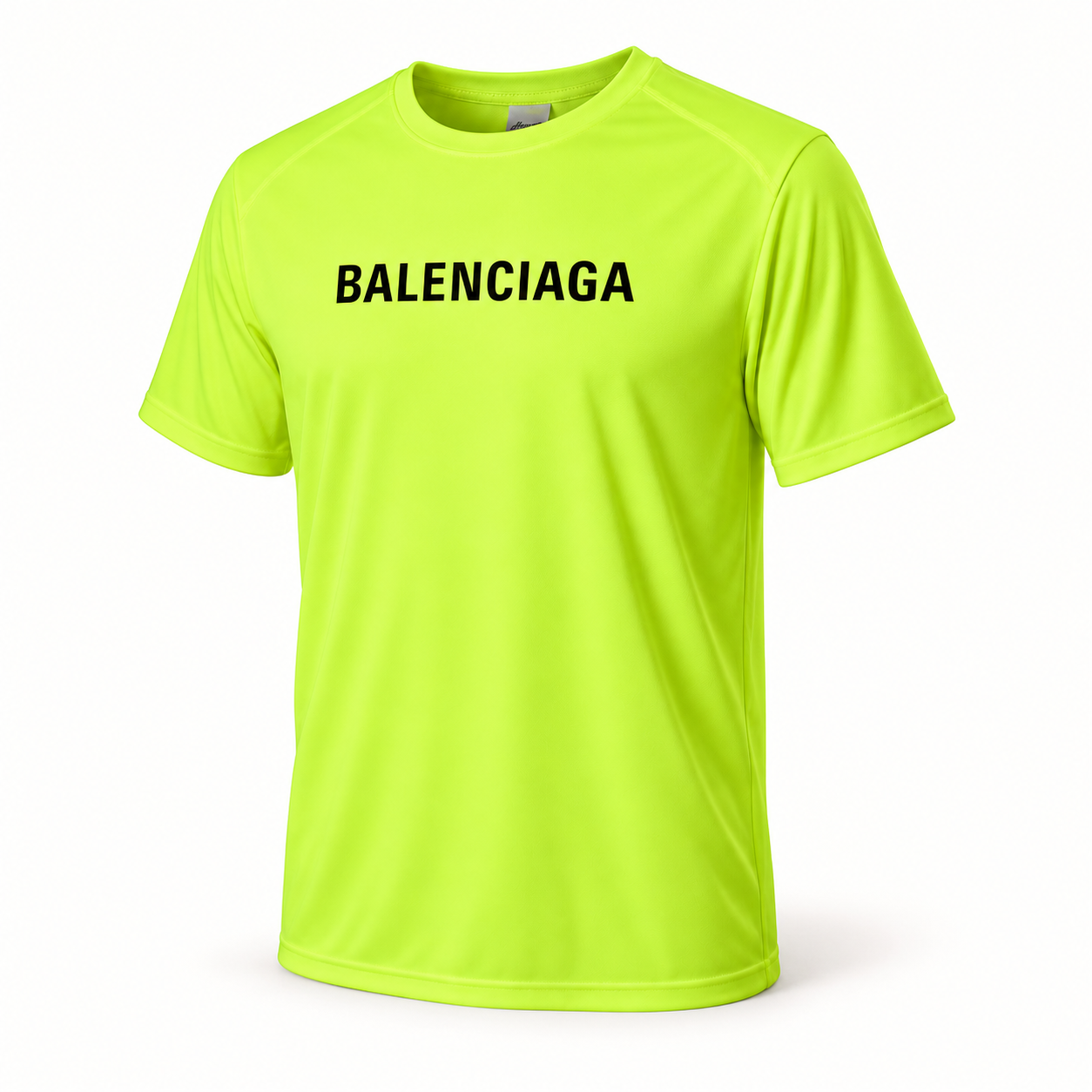 Men's Balenciaga Performance T-Shirt safety green alternate angle