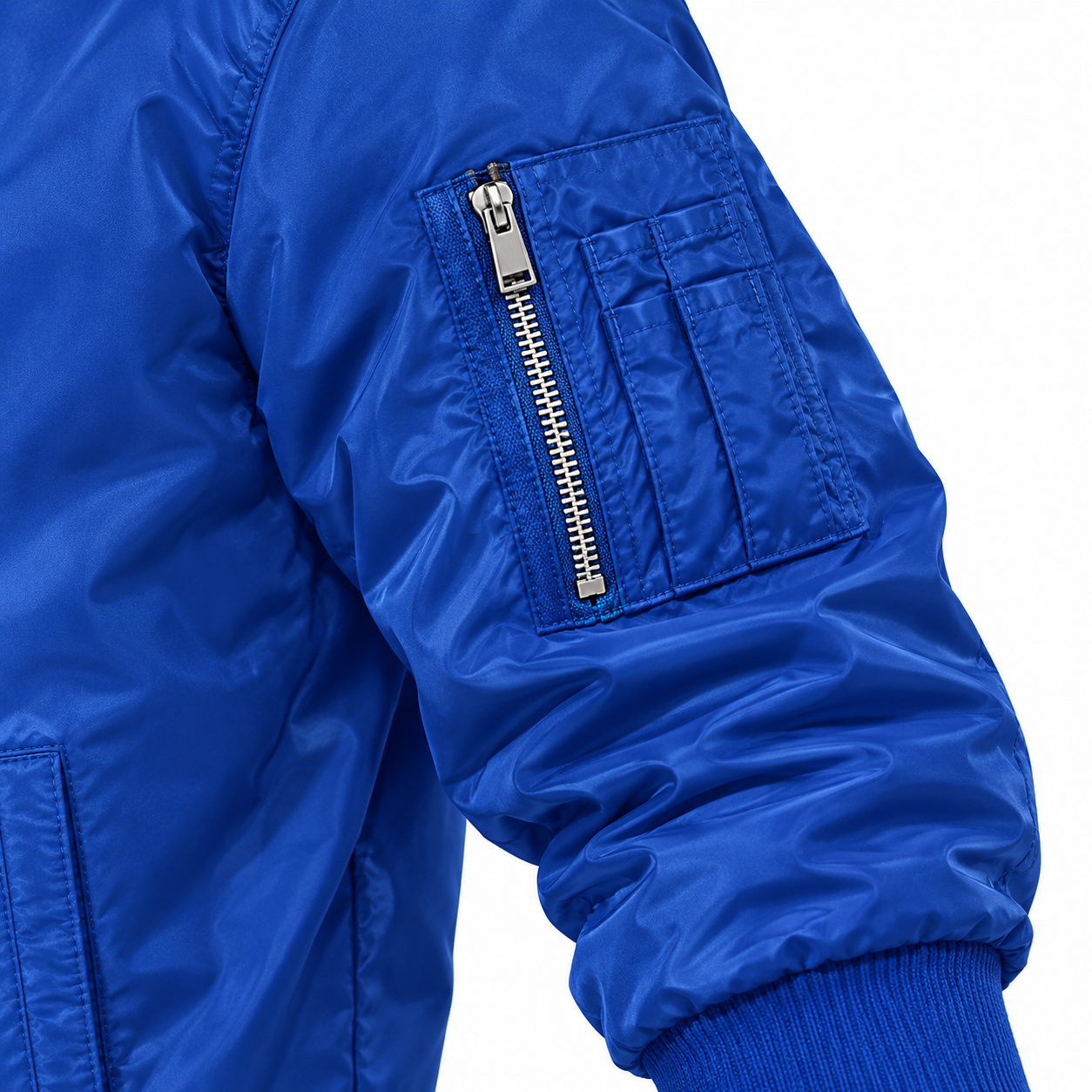 Men's Balenciaga Lightweight Bomber Jacket | Color: Royal Blue | Image 4