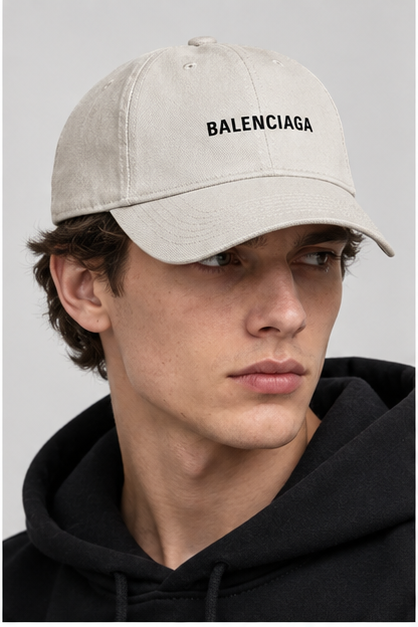 Balenciaga Dad Baseball Cap Hat | Color: Beige | Image 2