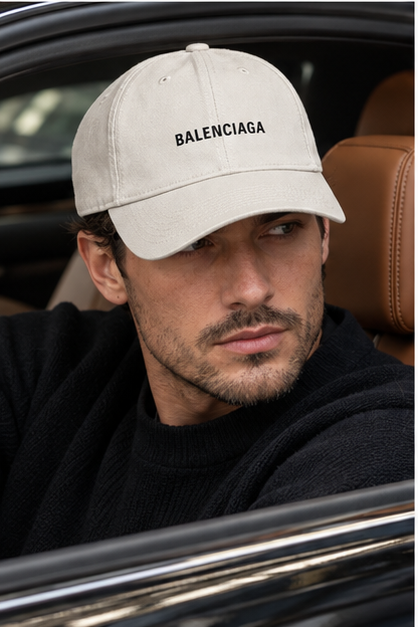 Balenciaga Dad Baseball Cap Hat | Color: Beige | Image 4