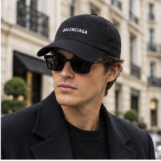 Balenciaga Dad Baseball Cap Hat | Color: Black | Image 3
