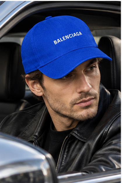 Balenciaga Dad Baseball Cap Hat | Color: Blue | Image 4