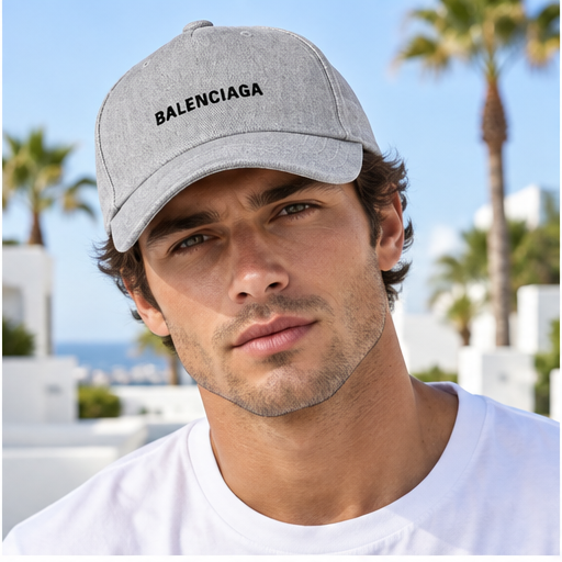 Balenciaga Dad Baseball Cap Hat | Color: Grey | Image 2