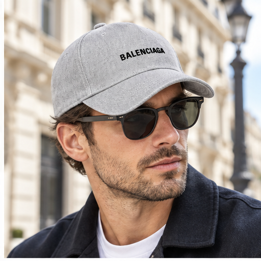 Balenciaga Dad Baseball Cap Hat | Color: Grey | Image 3