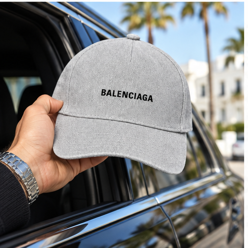 Balenciaga Dad Baseball Cap Hat | Color: Grey | Image 4