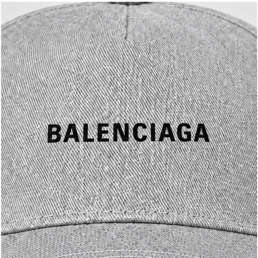 Balenciaga Dad Baseball Cap Hat | Color: Grey | Image 5