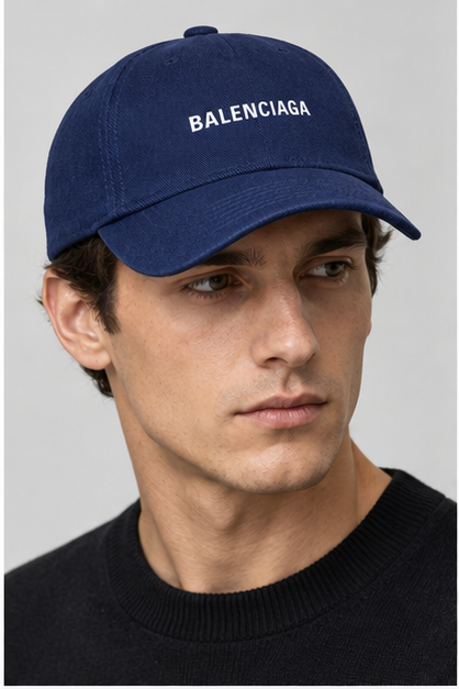 Balenciaga Dad Baseball Cap Hat | Color: Navy | Image 2