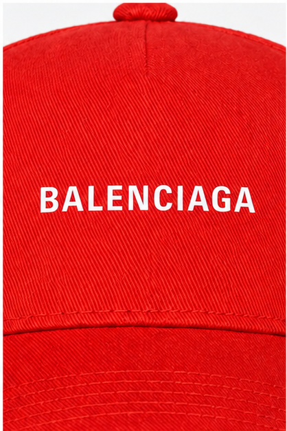 Balenciaga Dad Baseball Cap Hat | Color: Red | Image 5