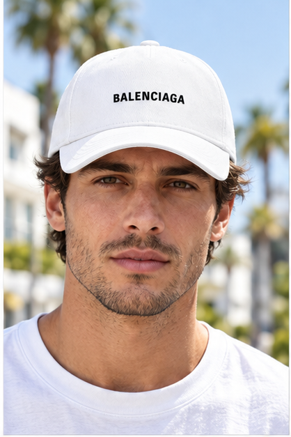 Balenciaga Dad Baseball Cap Hat | Color: White | Image 2