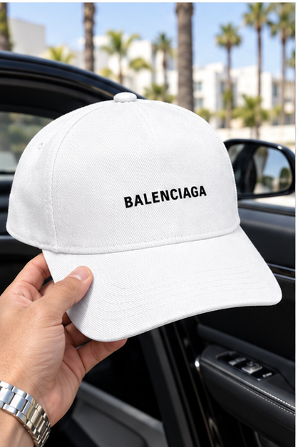 Balenciaga Dad Baseball Cap Hat | Color: White | Image 4