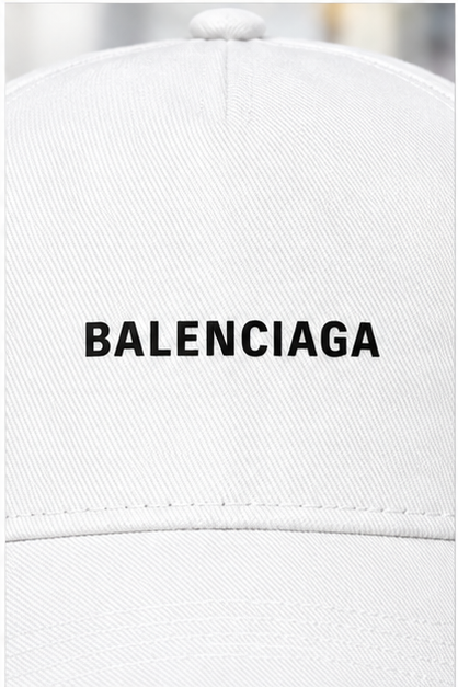 Balenciaga Dad Baseball Cap Hat | Color: White | Image 5