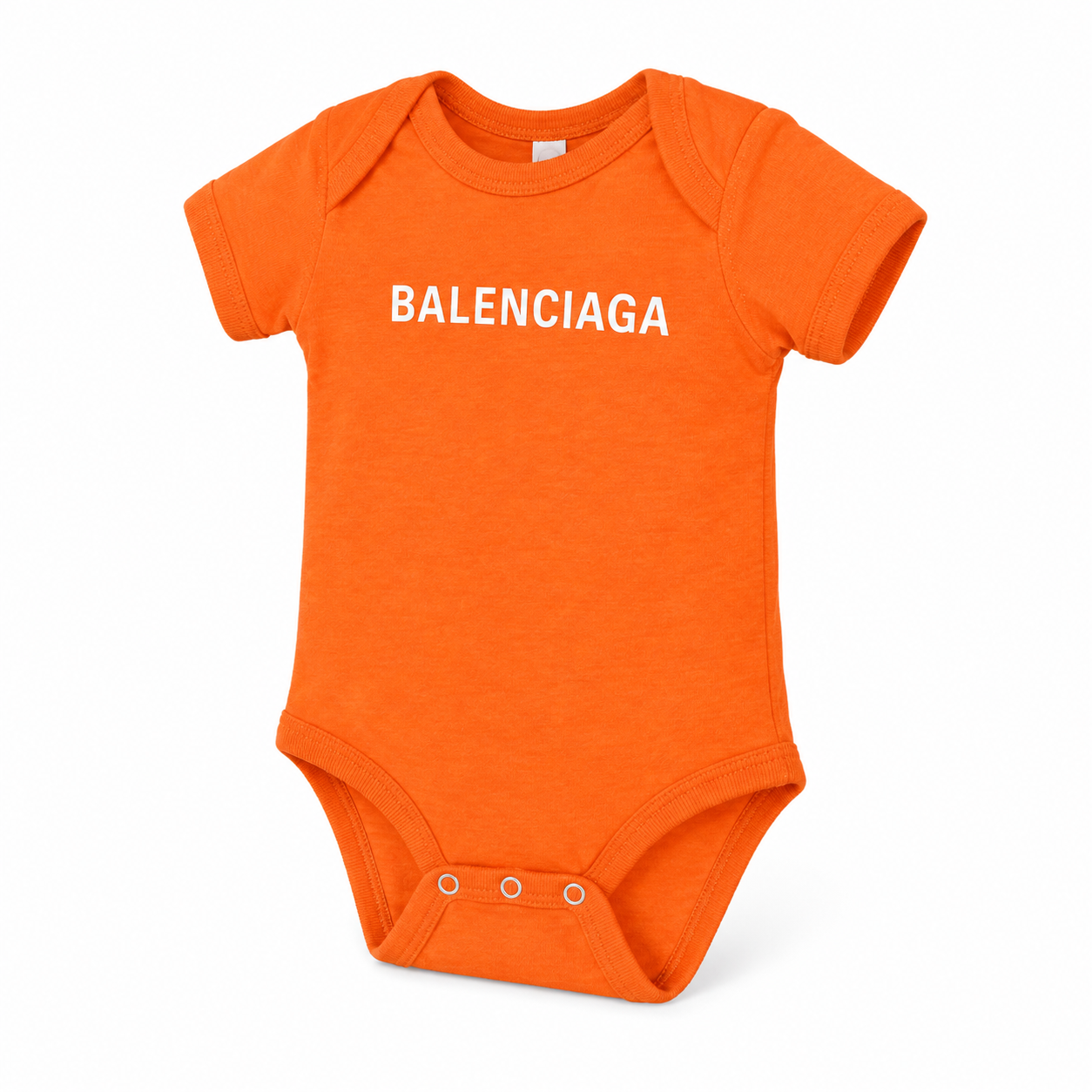 Balenciaga Baby Romper Onesie - Orange - three-quarter