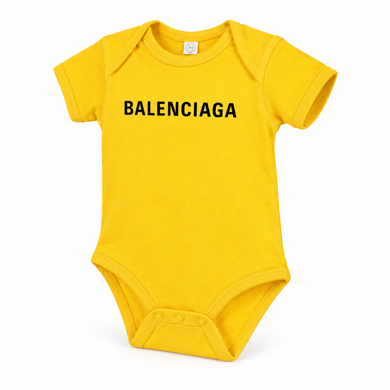 Balenciaga Baby Romper Onesie - Yellow - three-quarter
