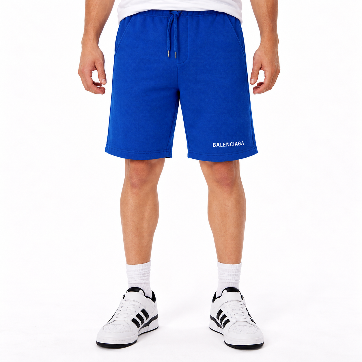 Blue Balenciaga shorts view 2