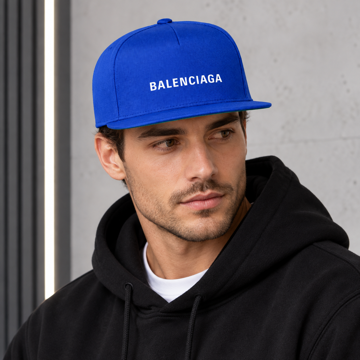 Balenciaga Snapback Hat - Blue - Image 2