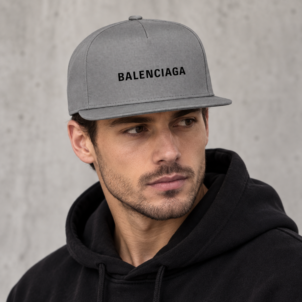 Balenciaga Snapback Hat - Grey - Image 2