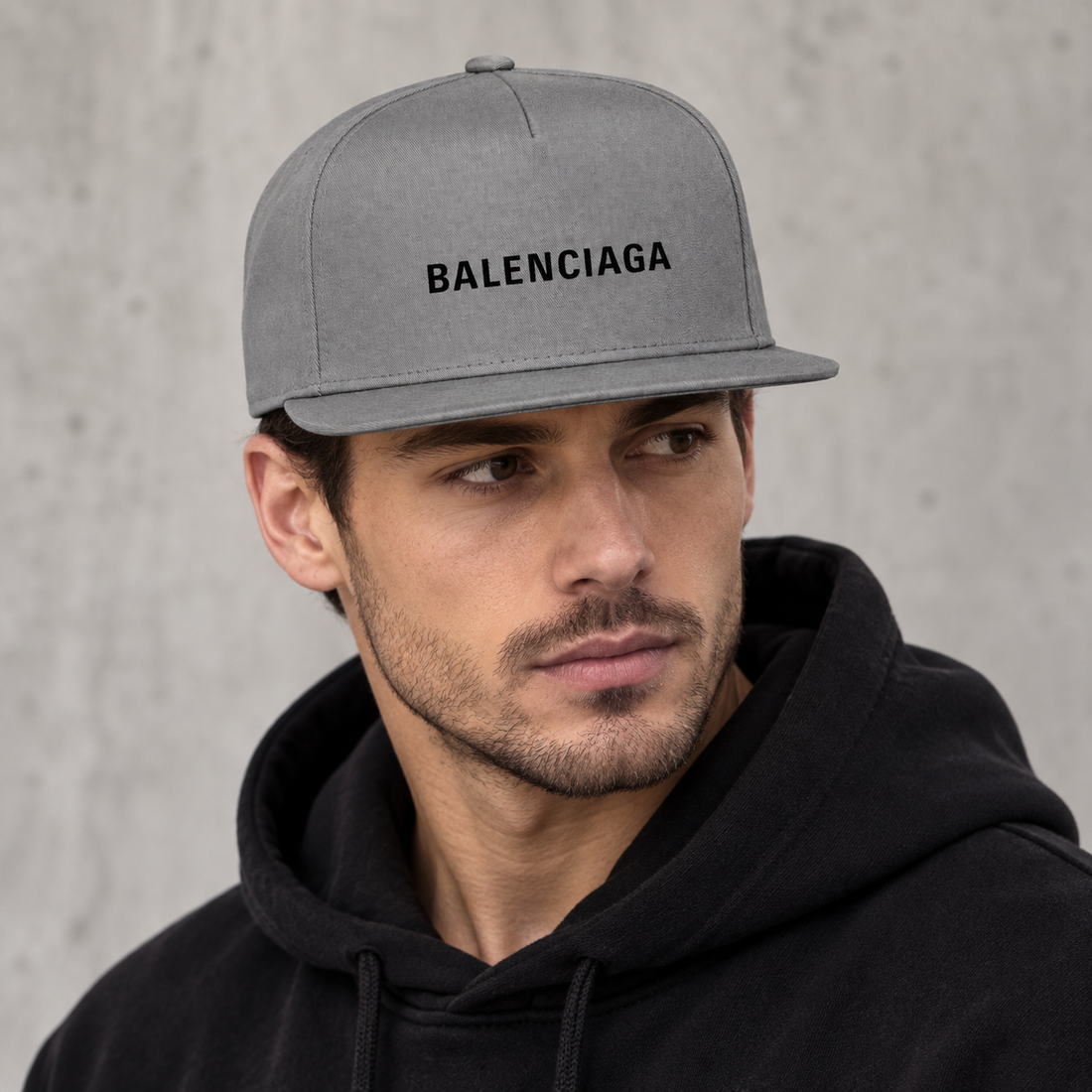 Balenciaga Snapback Hat - Grey - Image 2