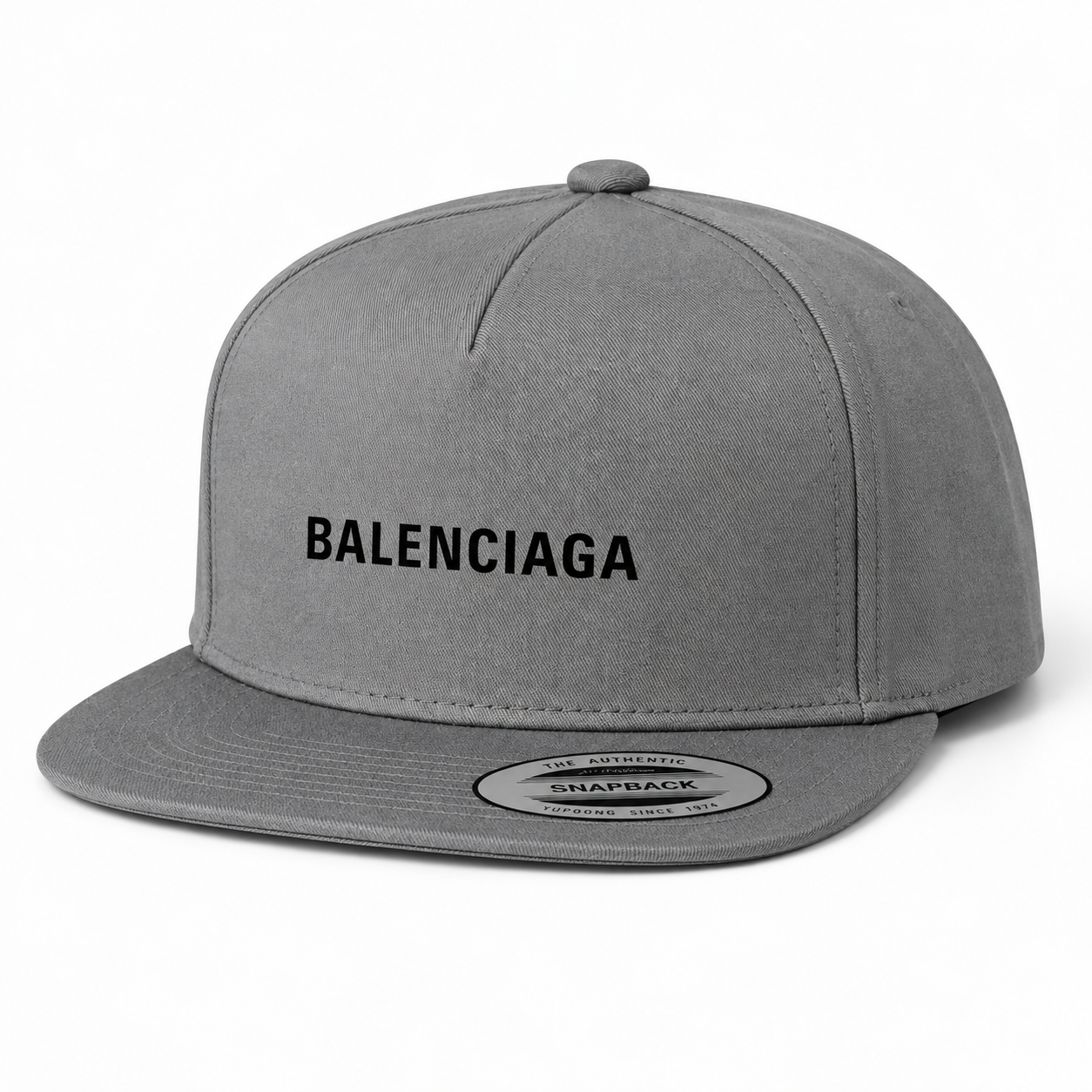 Balenciaga Snapback Hat - Grey - Image 4