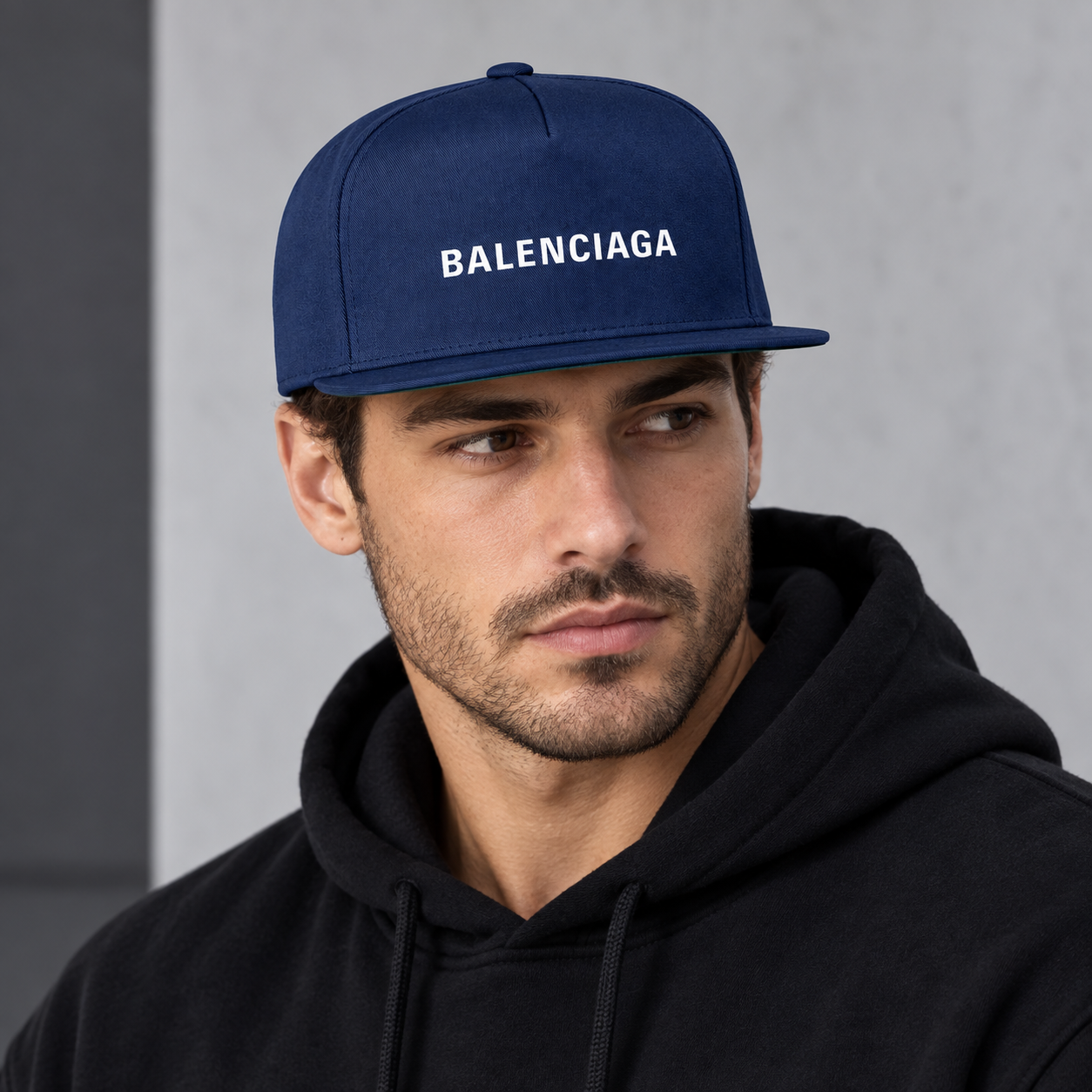 Balenciaga Snapback Hat - Navy - Image 2
