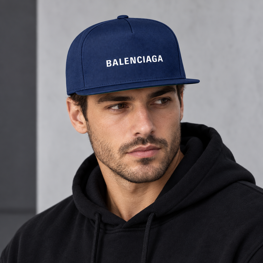 Balenciaga Snapback Hat - Navy - Image 2