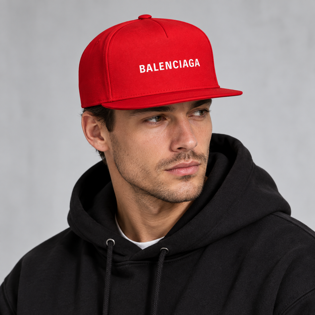 Balenciaga Snapback Hat - Red - Image 2