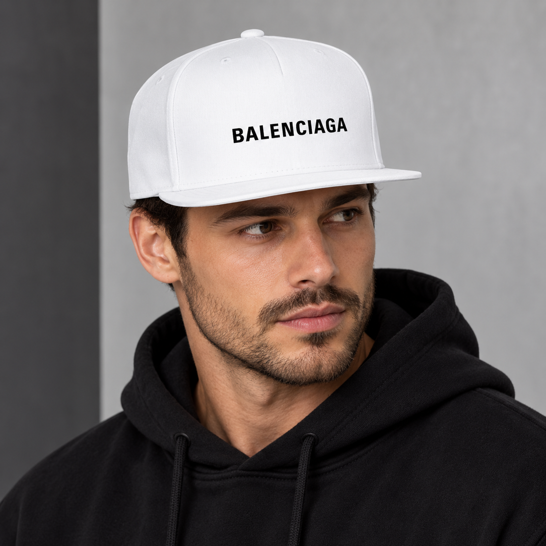 Balenciaga Snapback Hat - White - Image 2
