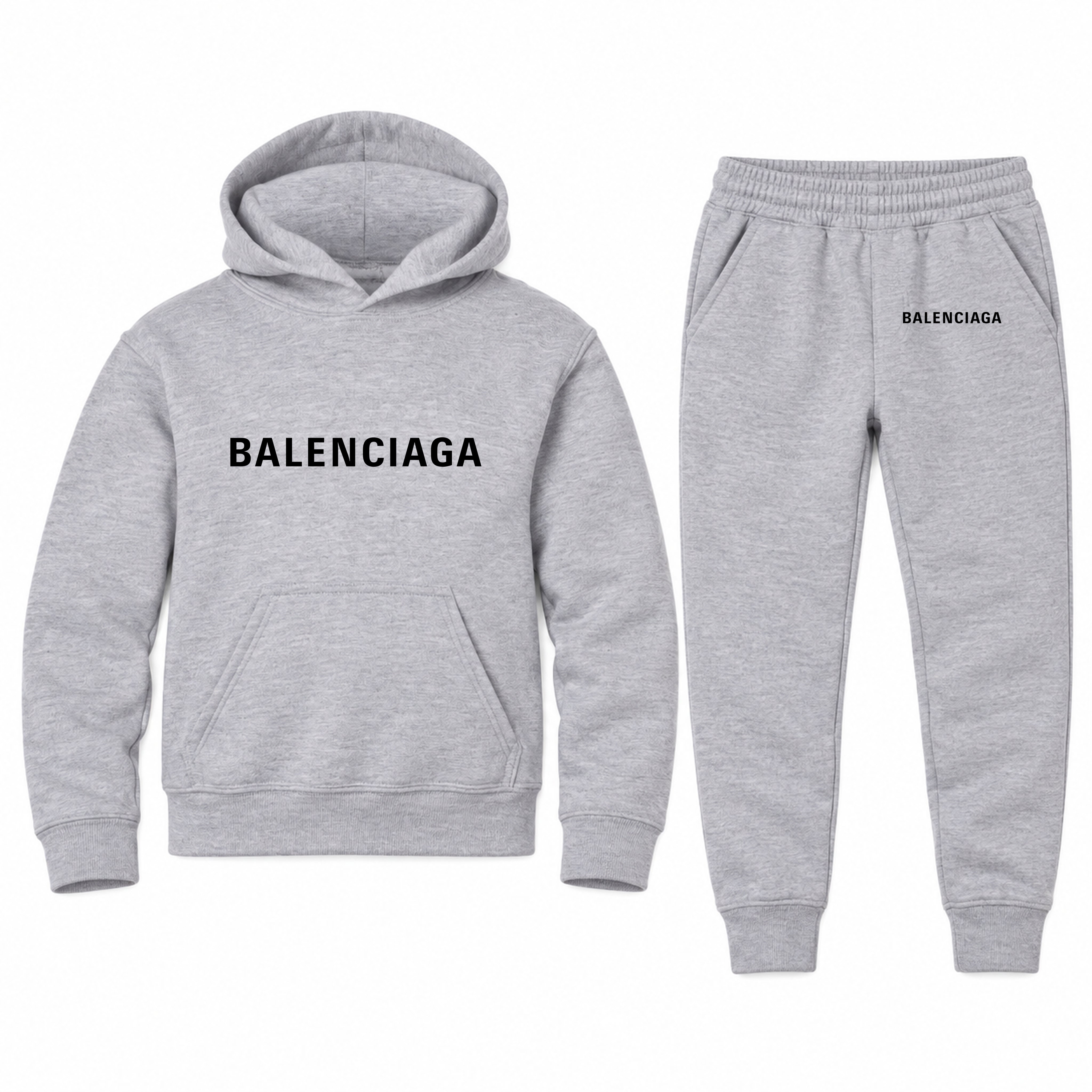 Balenciaga Youth Hoodie Jogger Set | Sports Grey | Youth Large, ages 10–12