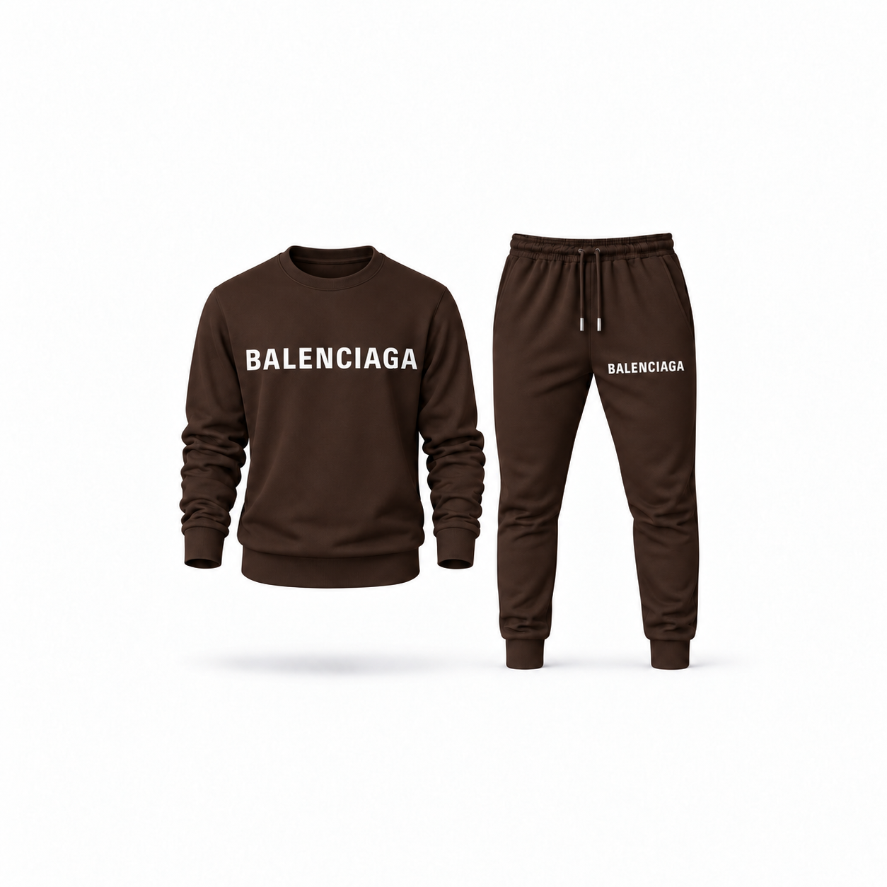 Men's Balenciaga Sweatshirt Joggers Set | Color: Brown | Main