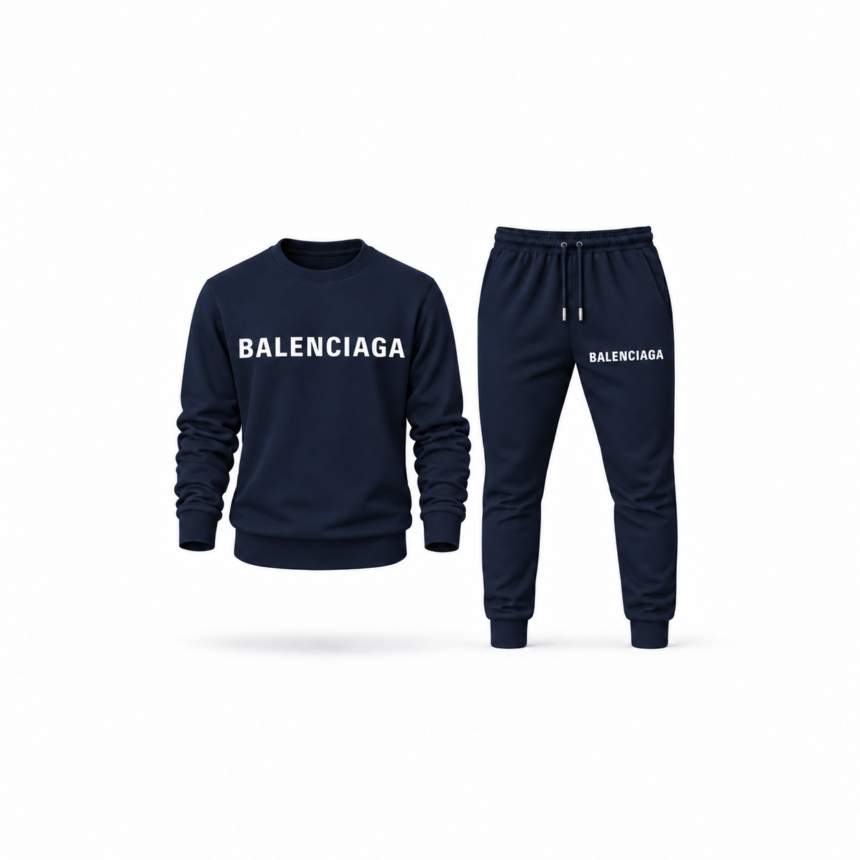 Men's Balenciaga Sweatshirt Joggers Set | Color: Navy | Main