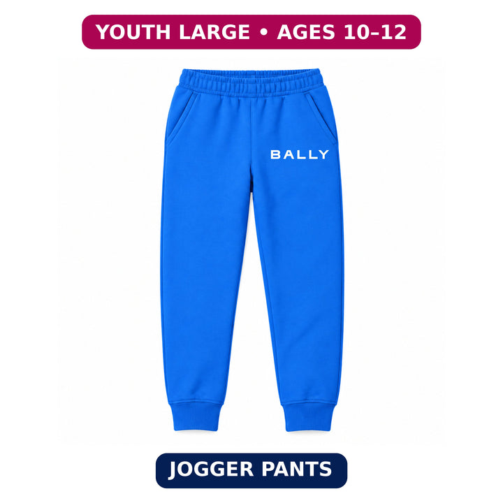 Bally Youth Jogger Sweatpants | Blue | Youth Large, ages 10–12