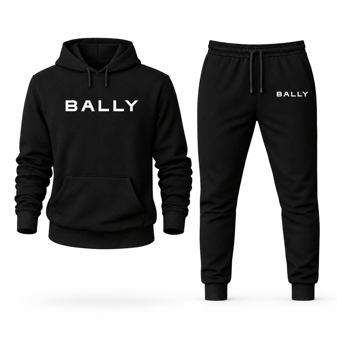 Men's Bally Hoodie Joggers Set - Black - hero