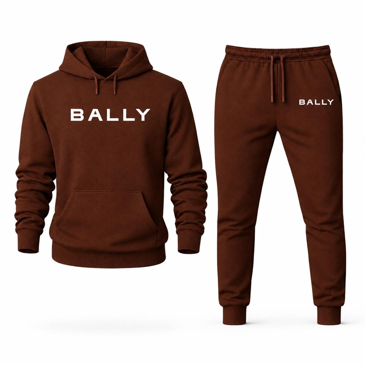 Men's Bally Hoodie Joggers Set - Brown - hero