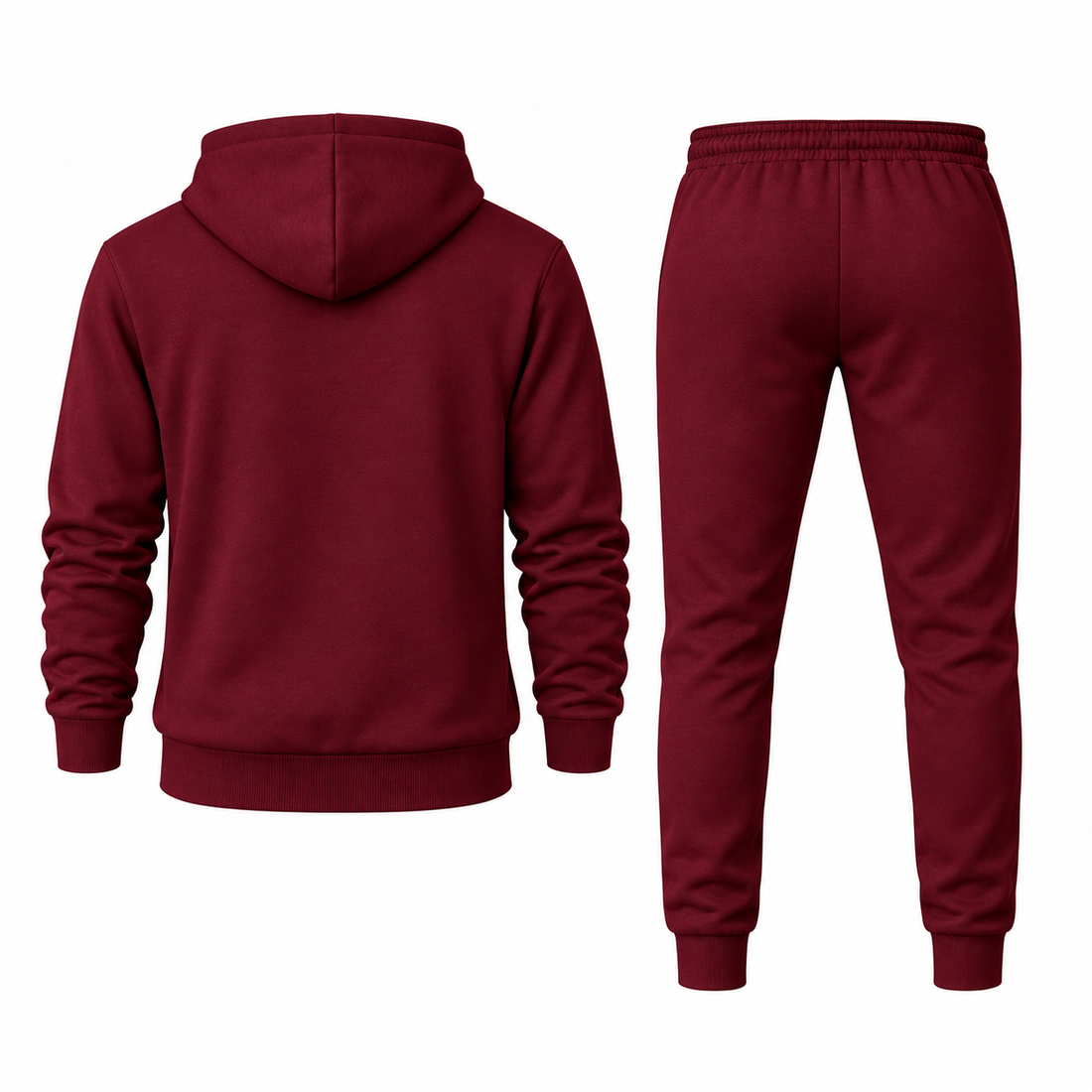 Men's Bally Hoodie Joggers Set - Burgundy - back