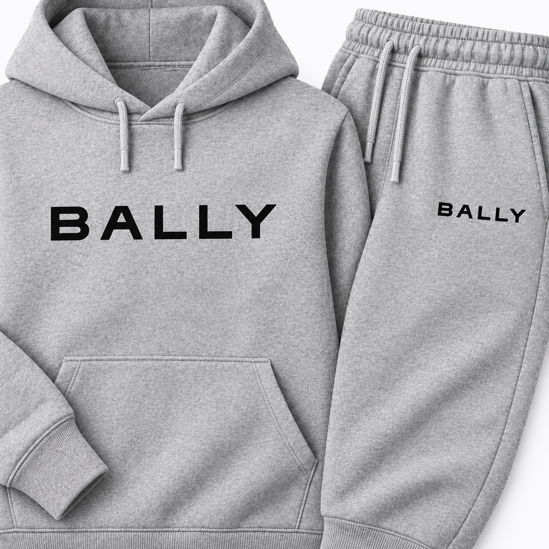 Men's Bally Hoodie Joggers Set - Grey - detail