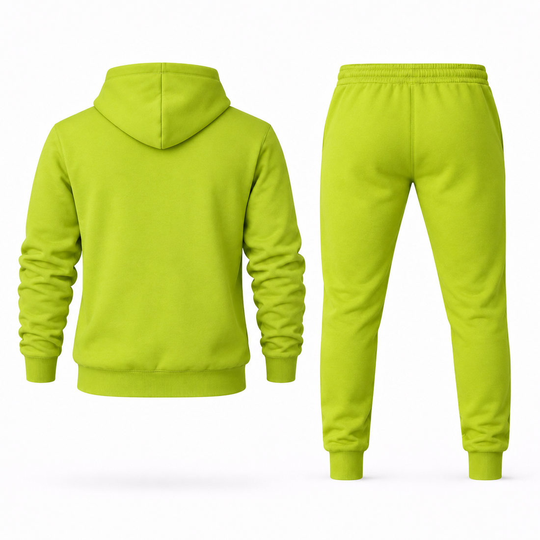 Men's Bally Hoodie Joggers Set - Lime Green - back
