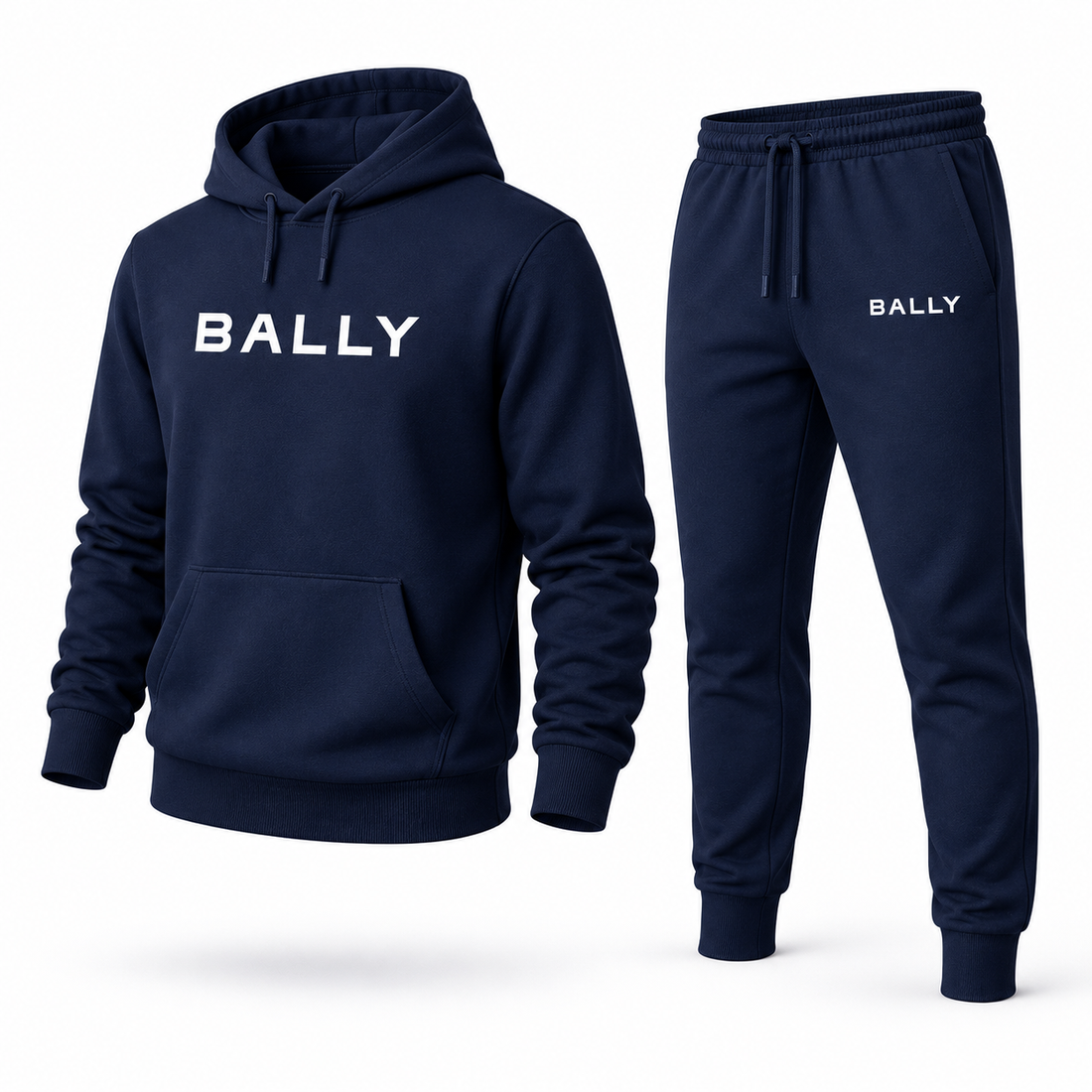 Men's Bally Hoodie Joggers Set - Navy - three-quarter