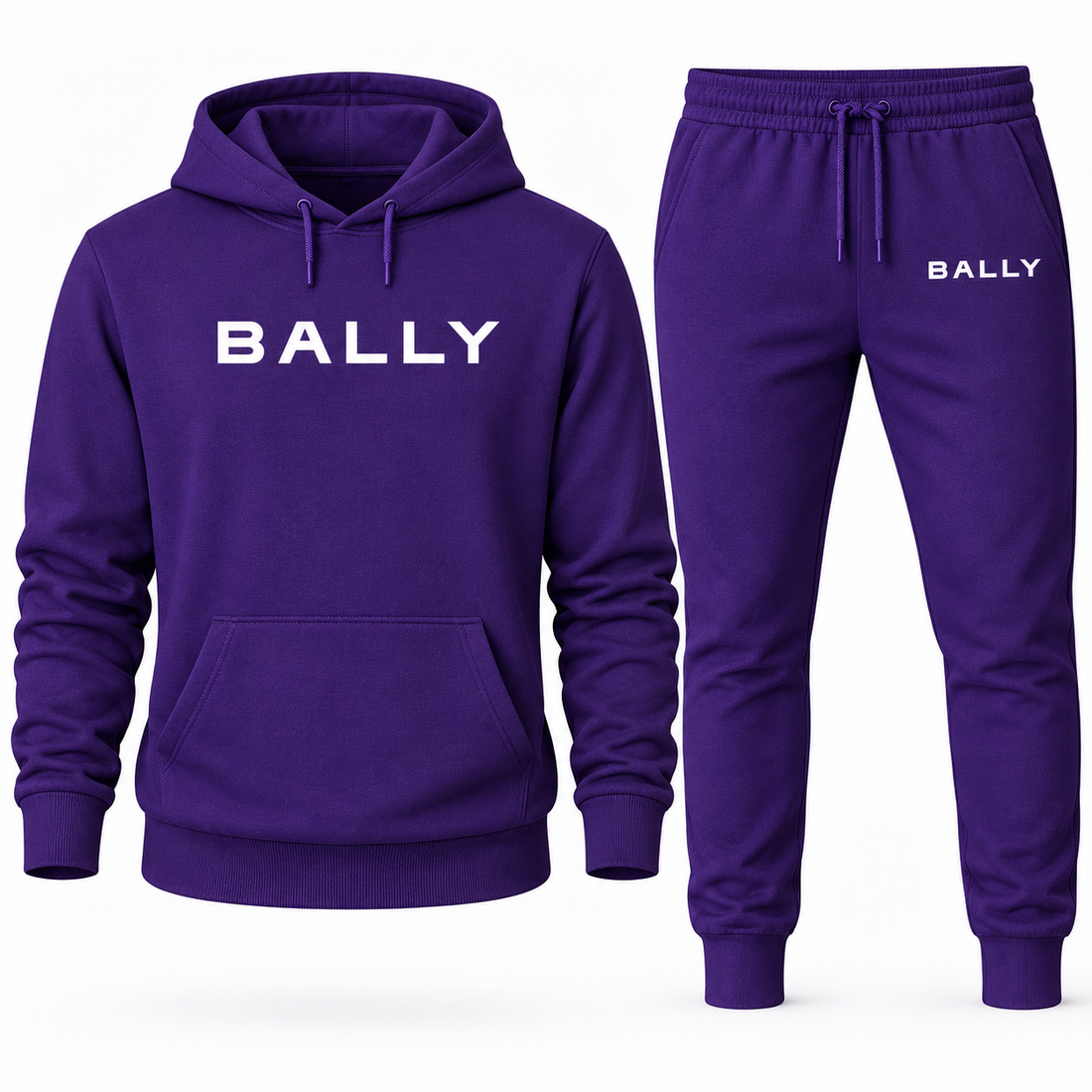 Men's Bally Hoodie Joggers Set - Purple - detail
