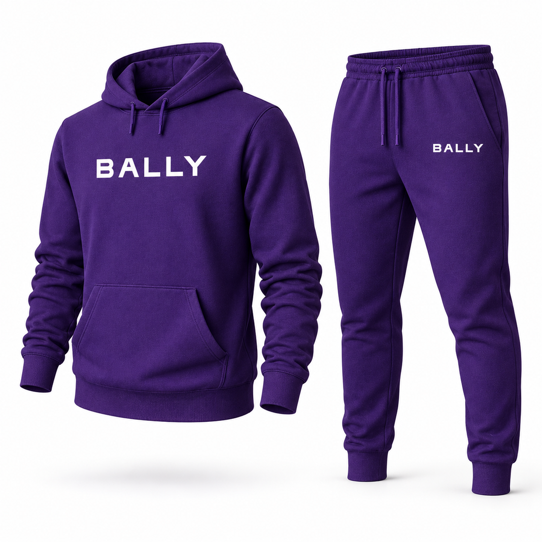Men's Bally Hoodie Joggers Set - Purple - three-quarter