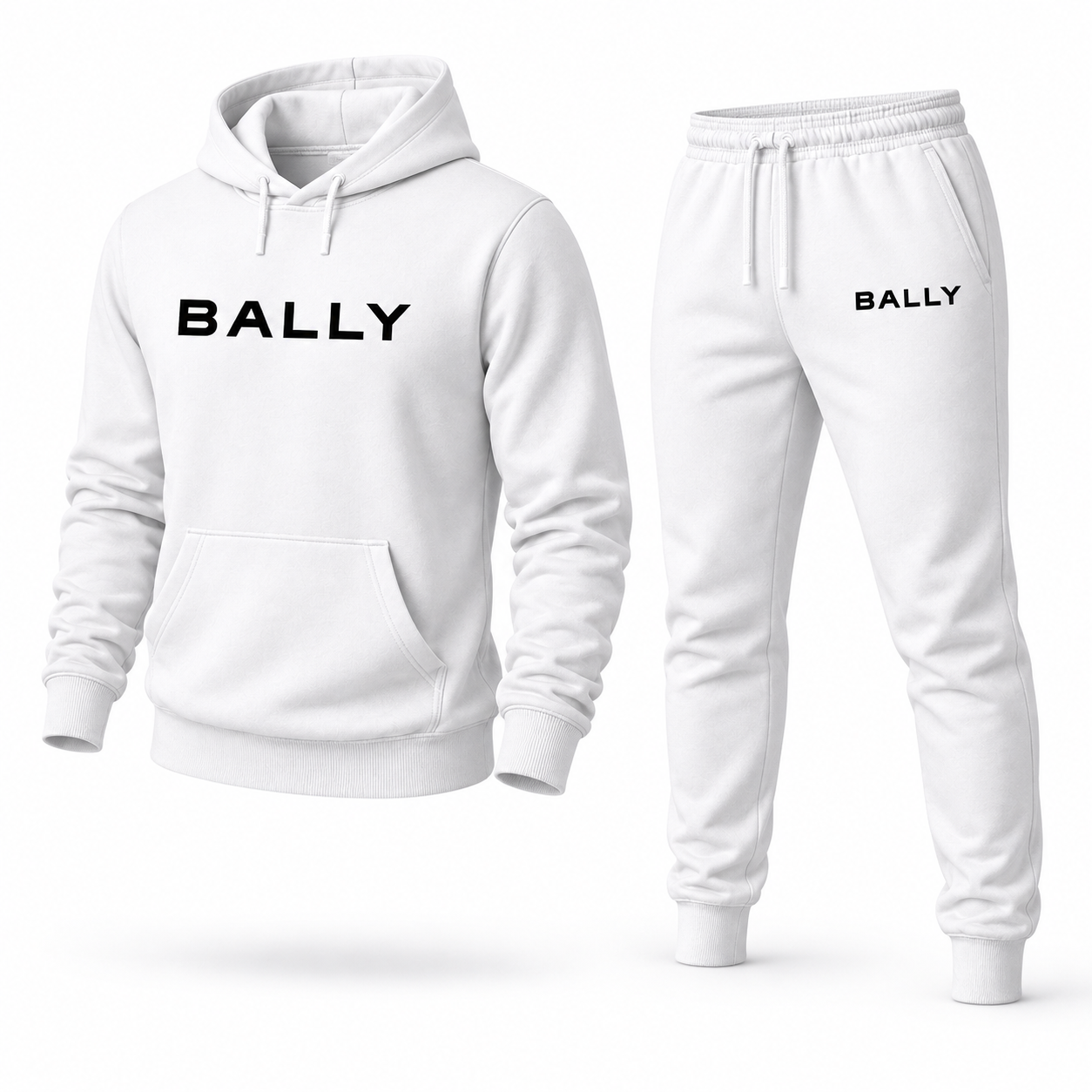 Men's Bally Hoodie Joggers Set - White - three-quarter