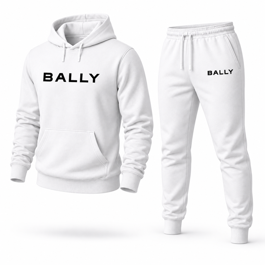 Men's Bally Hoodie Joggers Set - White - three-quarter